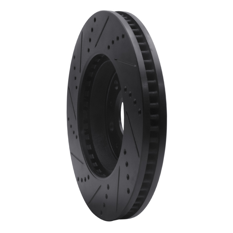 Cadillac STS Brake Rotor (1) - Front Right - R1 Concepts - Drilled & Slotted - Black - `03-`08